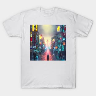 Tokyo Neon - Night Scenario - Animated Royal look T-Shirt